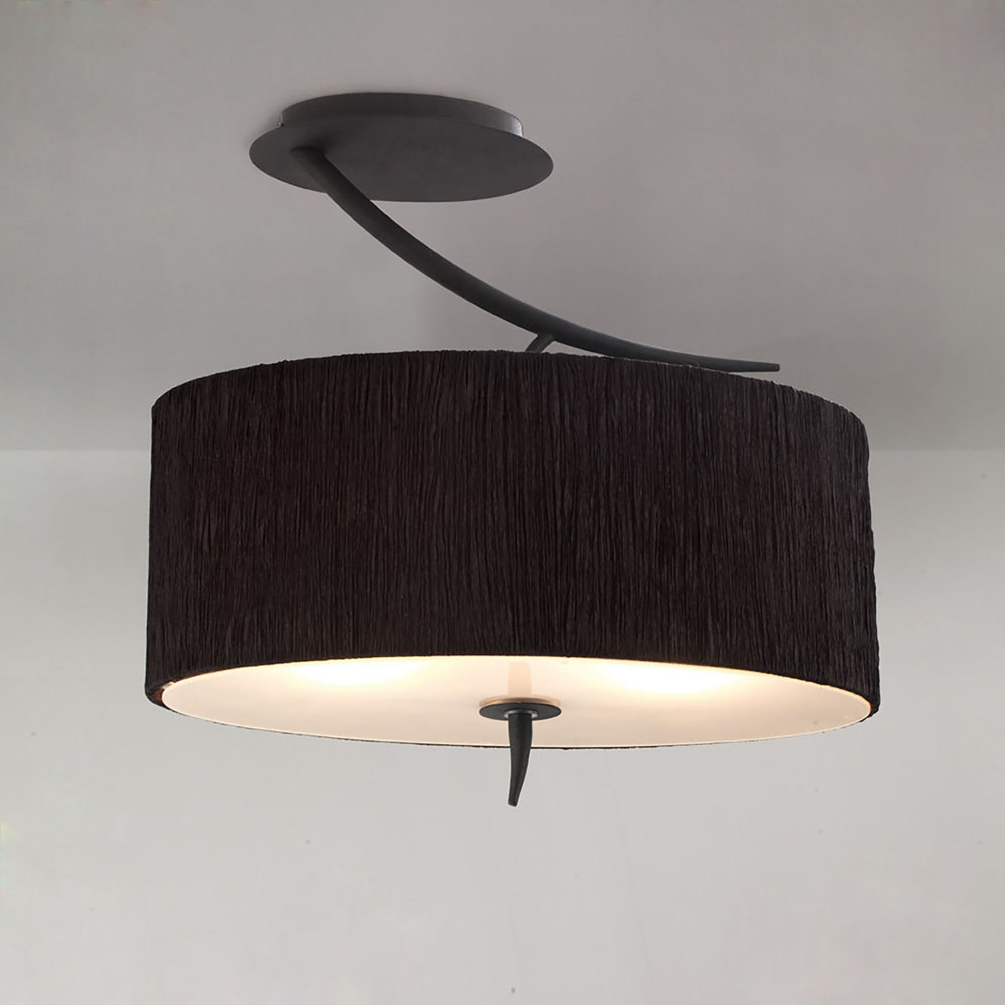 Eve Anthracite-Black Ceiling Lights Mantra Semi Flush Fittings